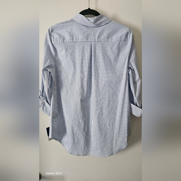 NWT Women's Striped Button-Up Shirt - Picture 2 of 6